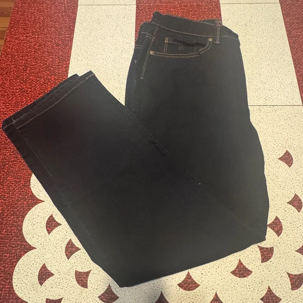 Gloria Vanderbilt Women’s Jeans Dark Wash Size 14S / Straight Leg (Like New) - Picture 9 of 9